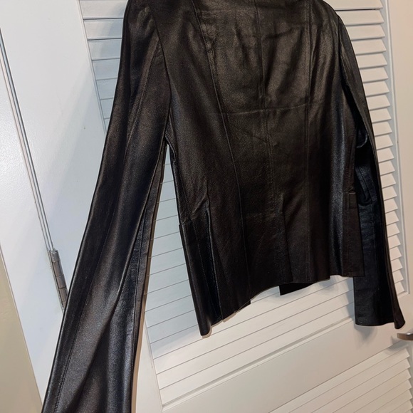 CHANEL Vintage 🌟LAMBSKIN Leather Jkt 100% AUTHENTIC - Picture 10 of 16